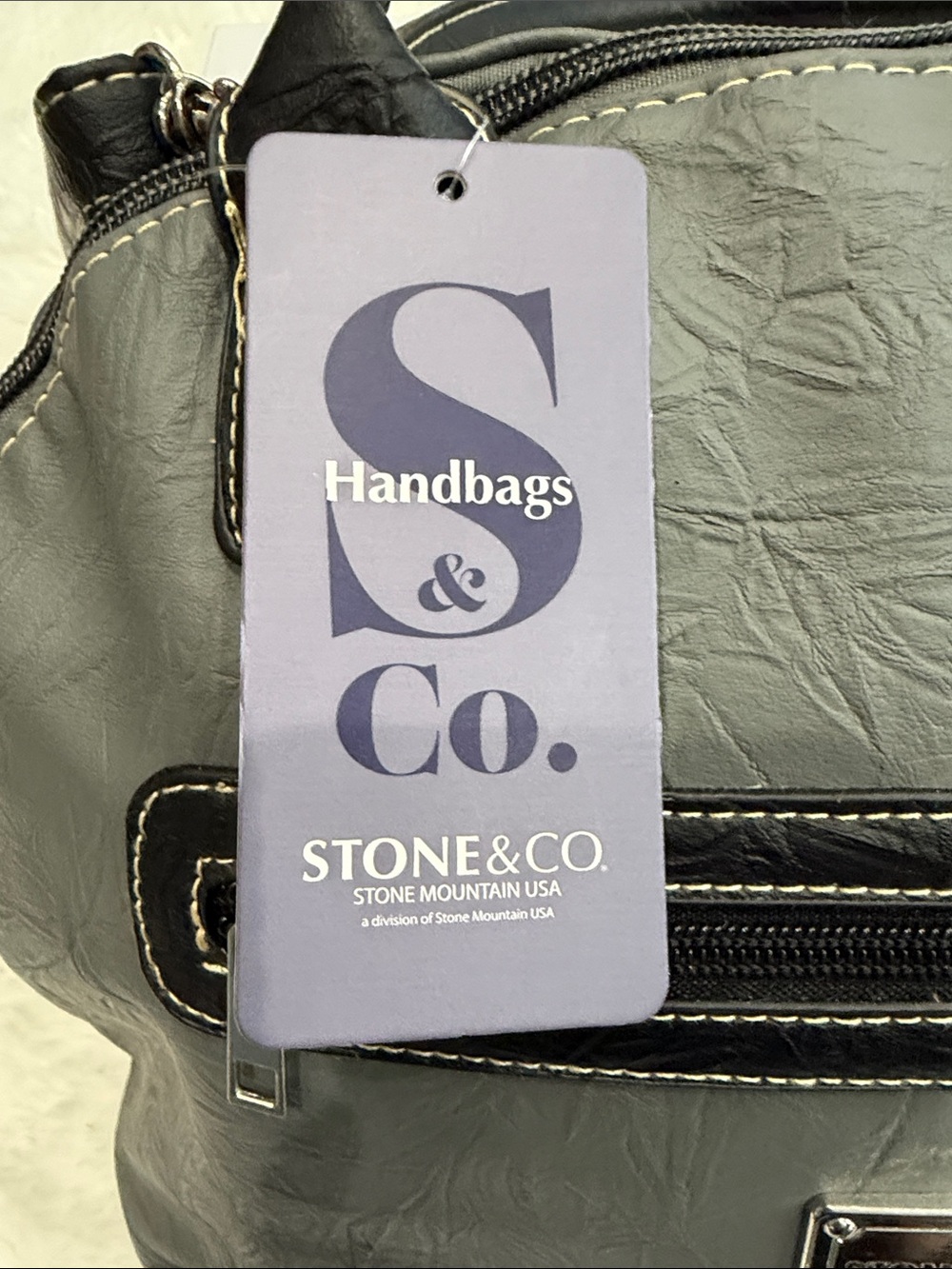 Stone & Co. Gray and Black Women’s Shoulder Satchel - Picture 12 of 17